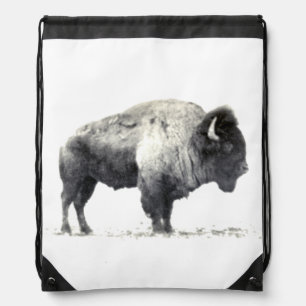 American Bison Drawstring Bag