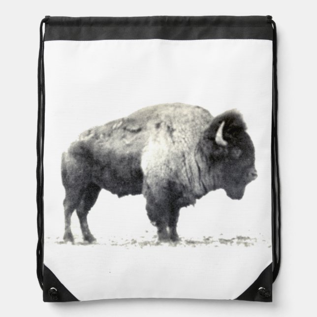 American Bison Drawstring Bag (Front)