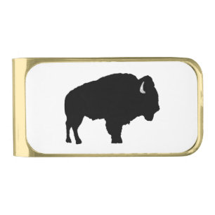American Bison Gold Finish Money Clip