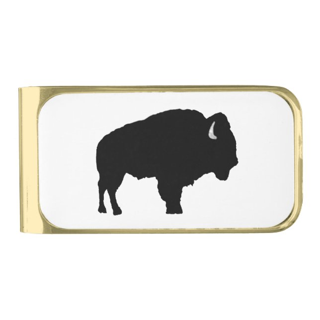 American Bison Gold Finish Money Clip (Front)
