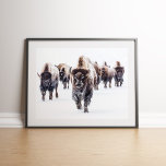 American Bison Herd in Snow Wall art<br><div class="desc">American Bison Herd in Snow Wall art</div>