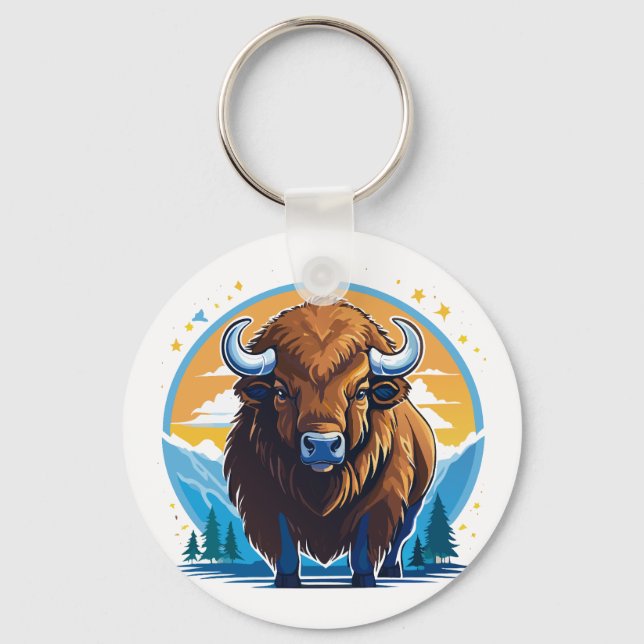 american bison keychain (Front)