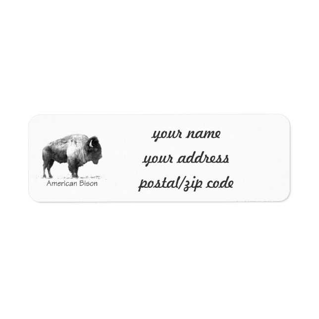 American Bison Label (Front)