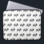American Bison Laptop Sleeve<br><div class="desc">Vintage looking photograph of an American or Plains Bison in a pattern.</div>