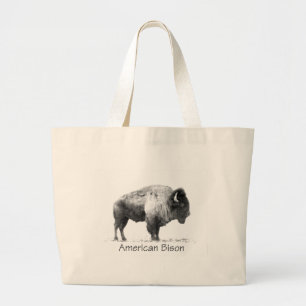 American Bison Large Tote Bag