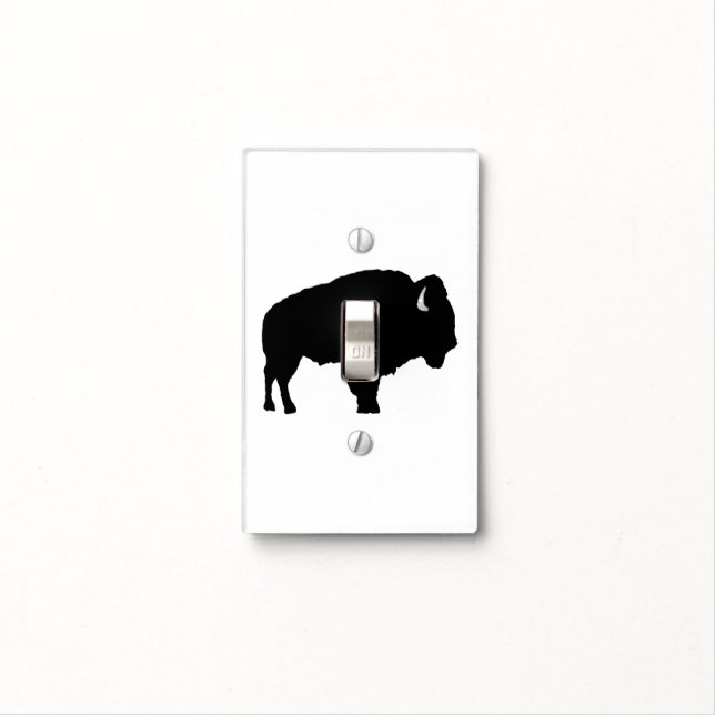 American Bison Light Switch Cover (In Situ)