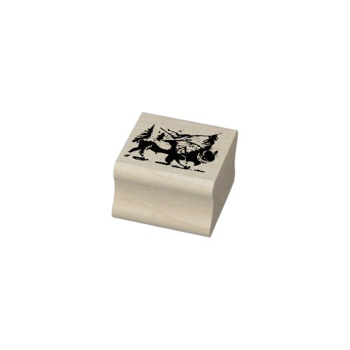 American Bison Native American Buffalo Rubber Stamp