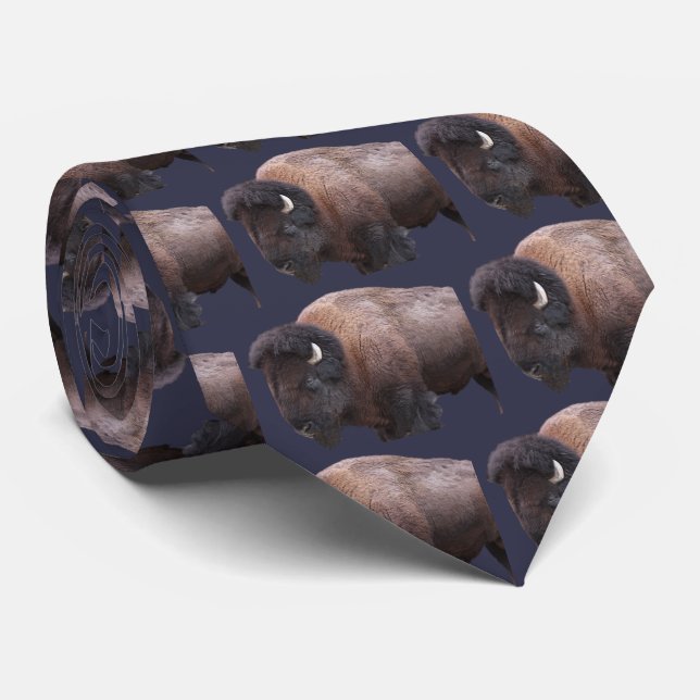 American bison neck tie (Rolled)