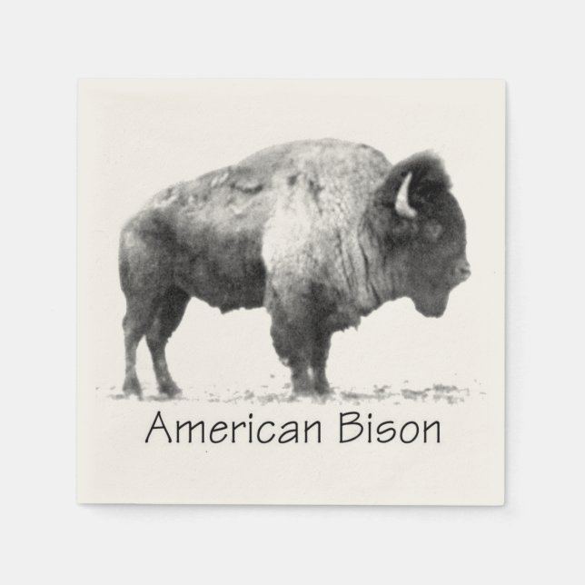 American Bison Paper Napkins (Front)