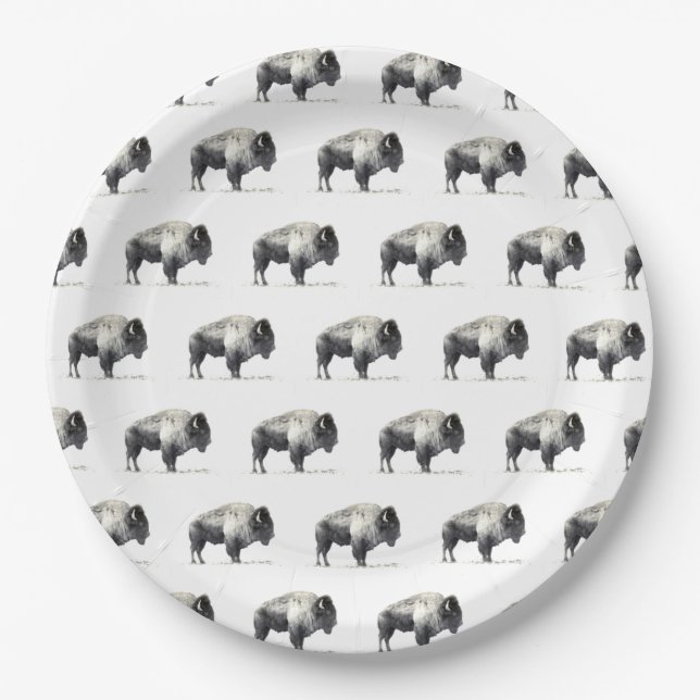 American Bison Paper Plates (Front)