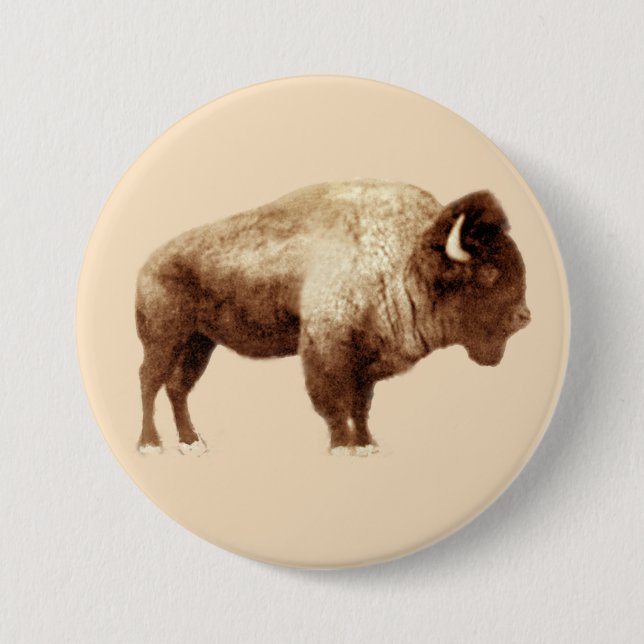 American Bison Pinback Button (Front)