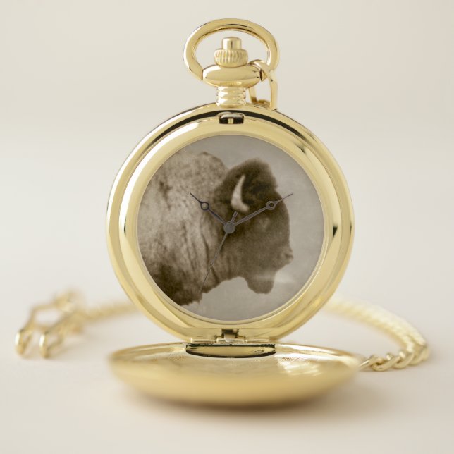 American Bison Pocket Watch (Inside)