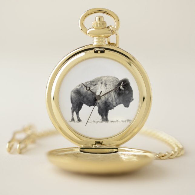 American Bison Pocket Watch (Inside)