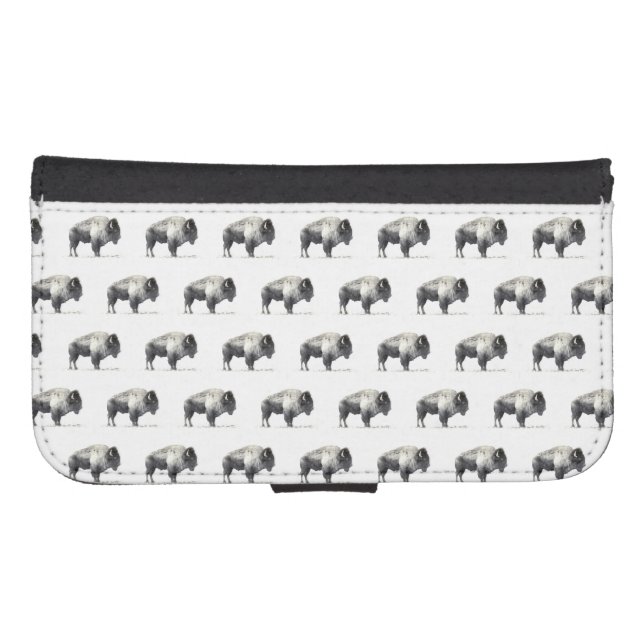 American Bison Samsung Galaxy Wallet Case (Front (Horizontal))