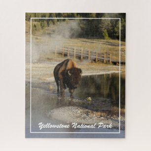 American Bison Yellowstone Wildlife Photography Jigsaw Puzzle