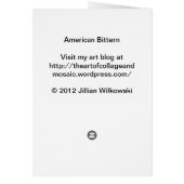 American Bittern Cards (Back)