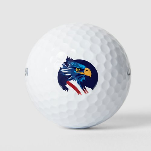 American Blad Eagle Flag   Golf Balls