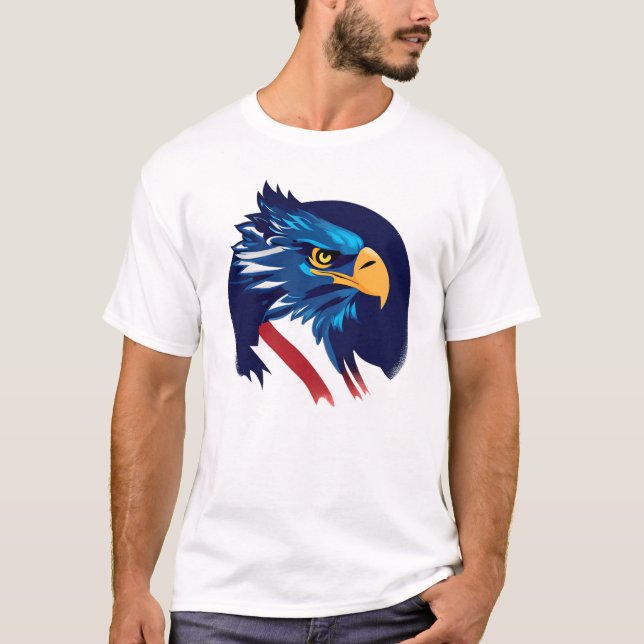 American Blad Eagle Flag   T-Shirt (Front)