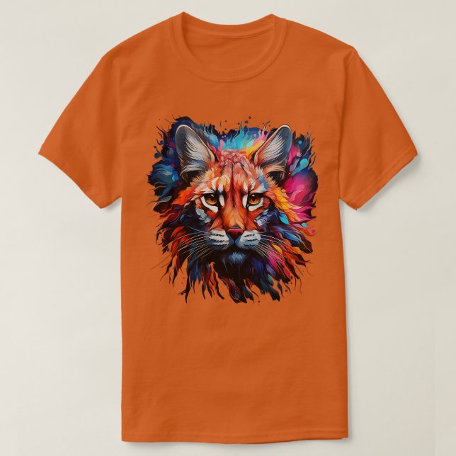 American Bobcat Rainbow T-Shirt (Design Front)