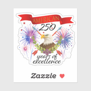 American Bold Eagle Patriotioc Anniversary USA Sticker