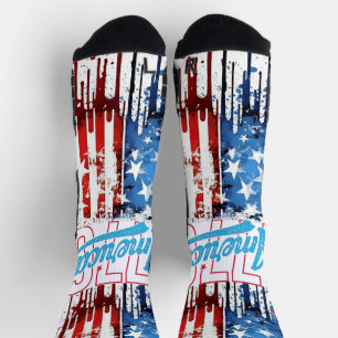 American Boldy printinted Crew Socks