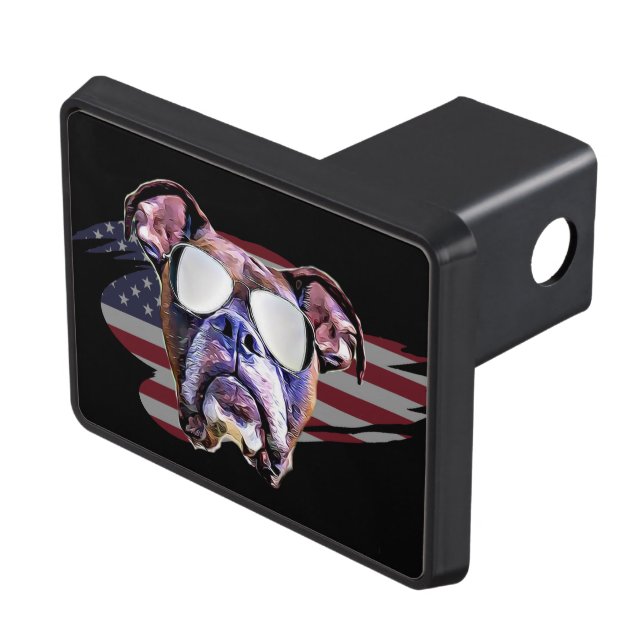 American Boxer dig Trailer hitch cover (Top Right)