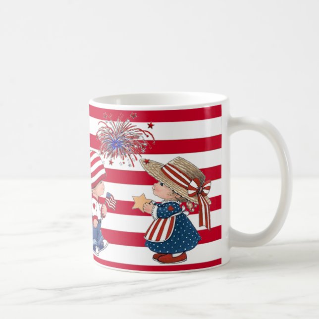 American Boy and Girl Patriotic Mug (Right)