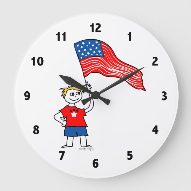 American Boys Clock (Front)