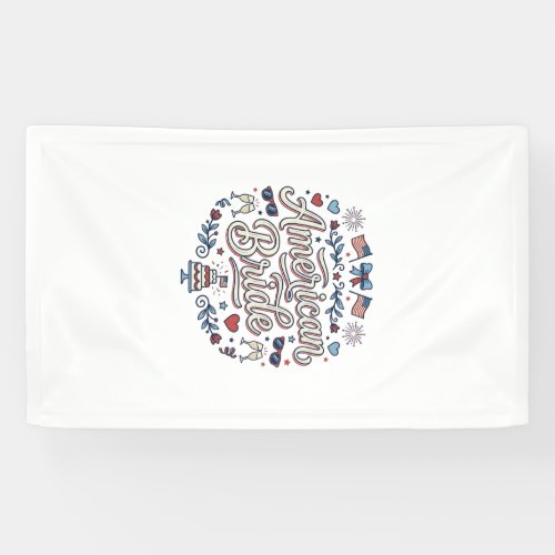 American Bride Patriotic Wedding Vector Design_1 Banner