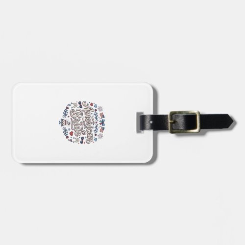 American Bride Patriotic Wedding Vector Design_1 Luggage Tag