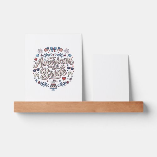 American Bride Patriotic Wedding Vector Design_1 Picture Ledge