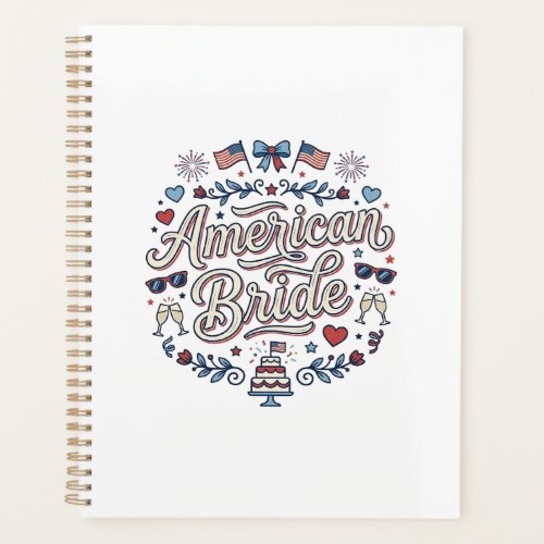 American Bride Patriotic Wedding Vector Design_1 Planner
