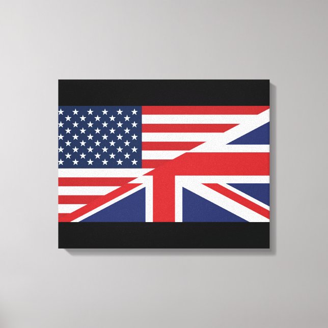 American - British Combined Flag Canvas Print (Front)