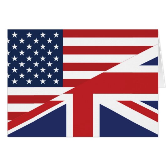 American - British Combined Flag Cards (Front Horizontal)