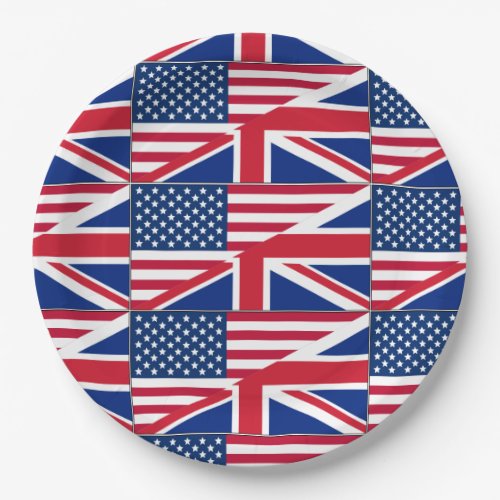 American British Flag Theme Party Paper Plates