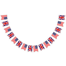 American British Union Jack English wedding party Bunting Flags