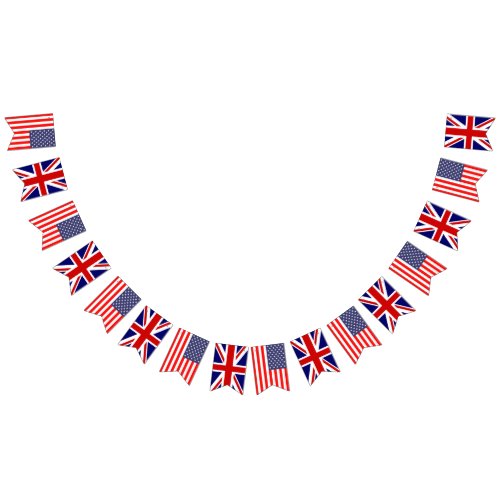 American British Union Jack English wedding party Bunting Flags