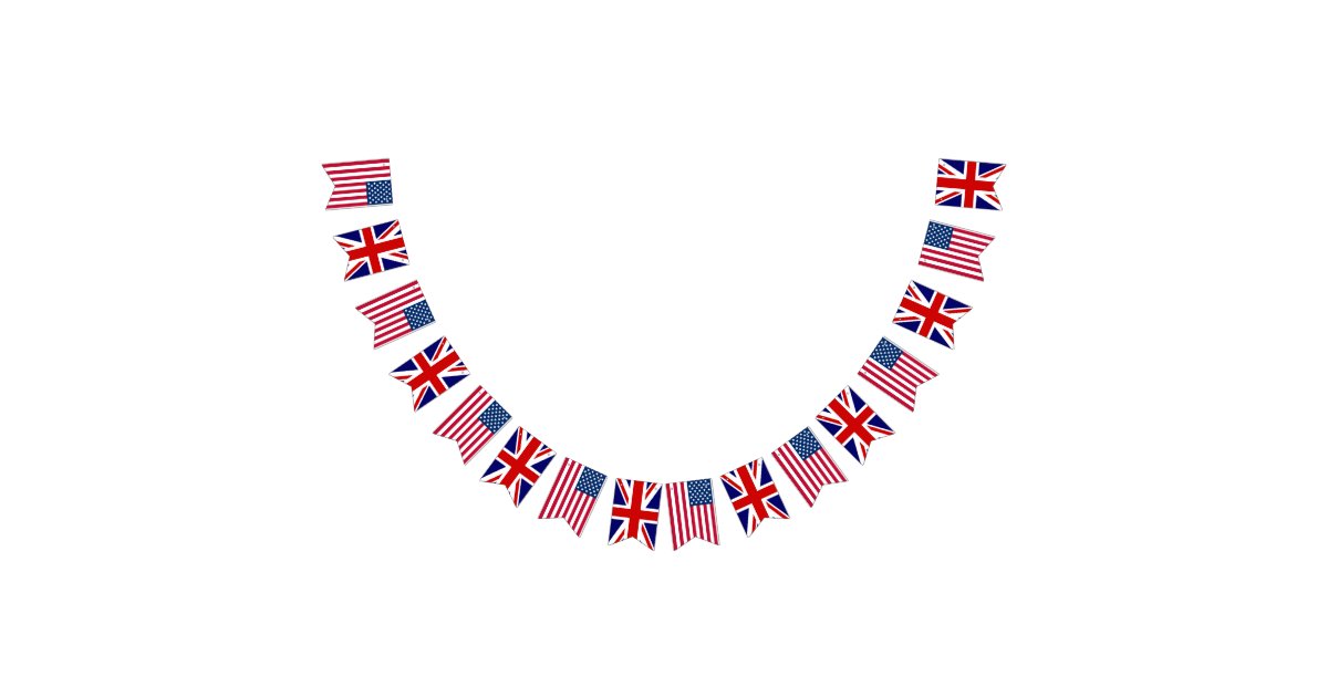 American British Wedding Bunting Flags | Zazzle