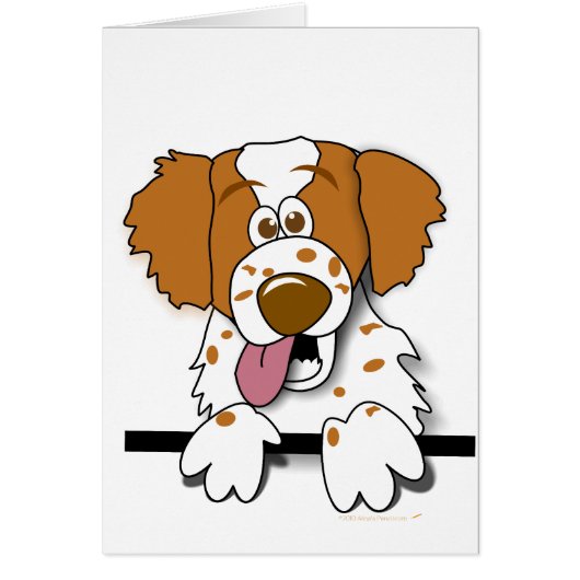 American Brittany Spaniel Cute Cartoon Dog (Front)