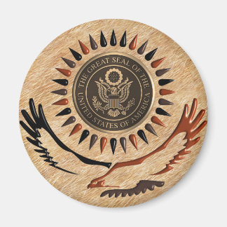 AMERICAN BRONZE SEAL EAGLE MAGNET