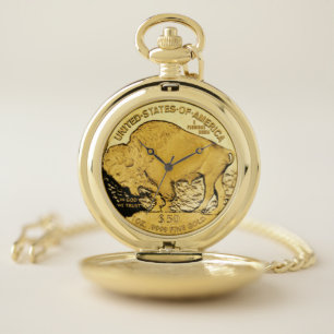 "American Buffalo 2006 Proof-US Treasury Coin" Pocket Watch