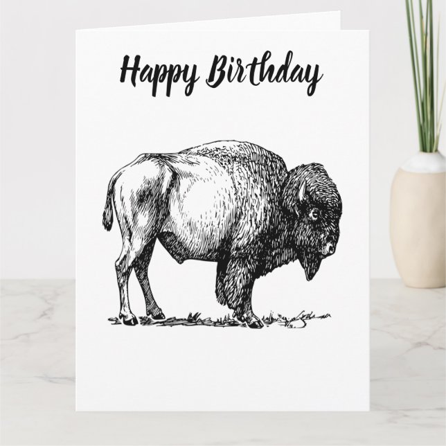 American Buffalo Bison Card (Front)