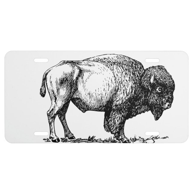 American Buffalo Bison License Plate (Front)