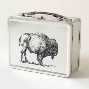 American Buffalo Bison Metal Lunch Box