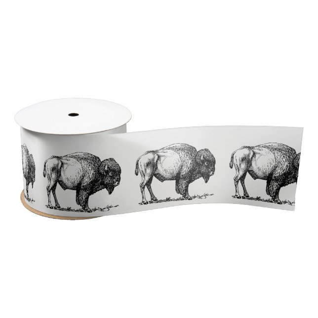 American Buffalo Bison Satin Ribbon (Spool)