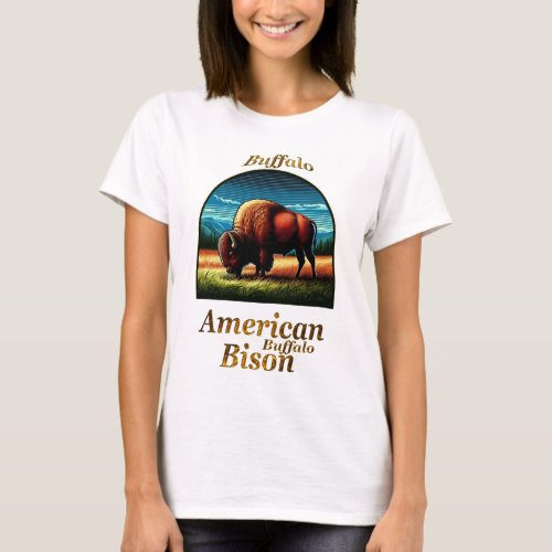 American Buffalo Bison T_Shirt