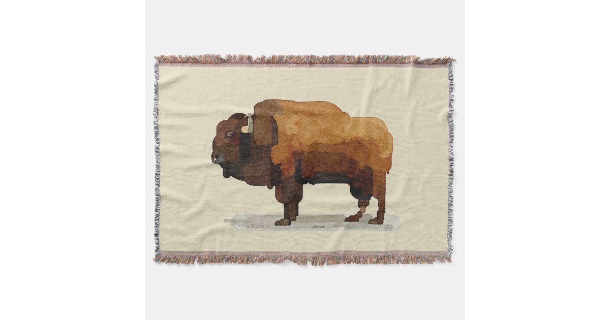 American Buffalo (Bison) Throw Blanket | Zazzle