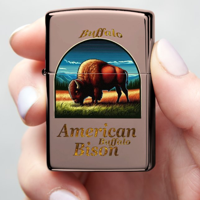 American Buffalo Bison Zippo Lighter (In Hand)