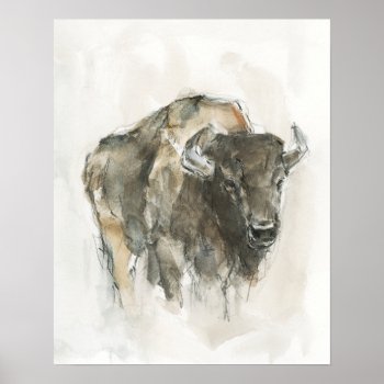American Buffalo I Poster by worldartgroup at Zazzle
