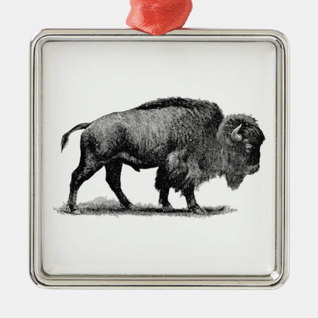 American Buffalo Metal Ornament (Front)